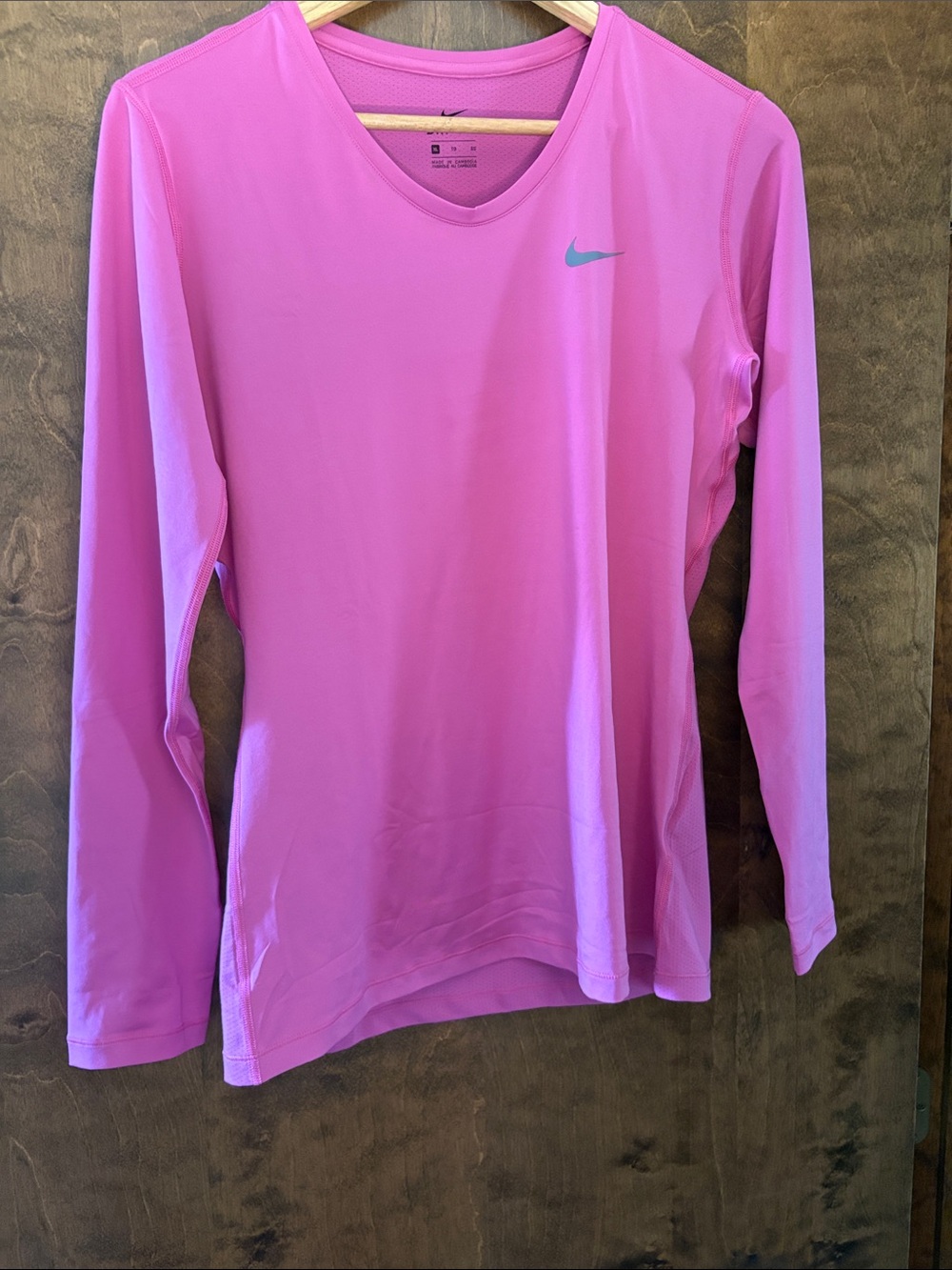 Nike Bright Pink Long Sleeve Performance Top